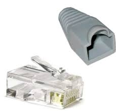 [831C] CONECTOR RJ45 CAT 5e x 100 UNIDADES CON CAPUCHA