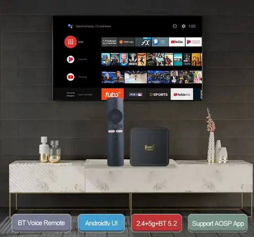 [535] TV BOX 2 RAM 16 ROM CONTROL COMANDO DE VOZ