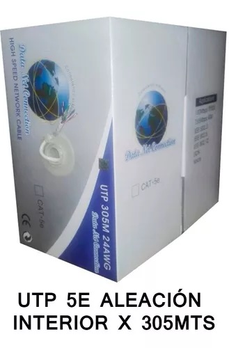 [2087] UTP CAT 6E ALEACION INTERIOR X 305MTS
