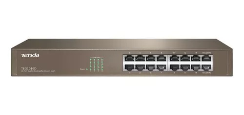 [906] SWITCH 16 PUERTOS BASE 1000 TENDA RAQUEABLE 61016